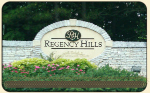 regency hills subdivision entrance sign